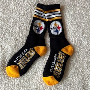 Pittsburgh Steelers Black & Gold Youth Crew Socks